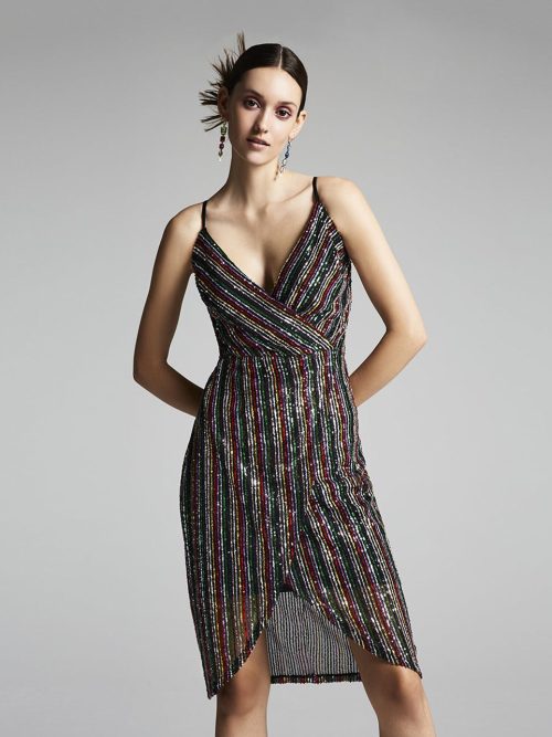 DISCO DREAM MIDI DRESS RAINBOW MULTI | RE:LUV