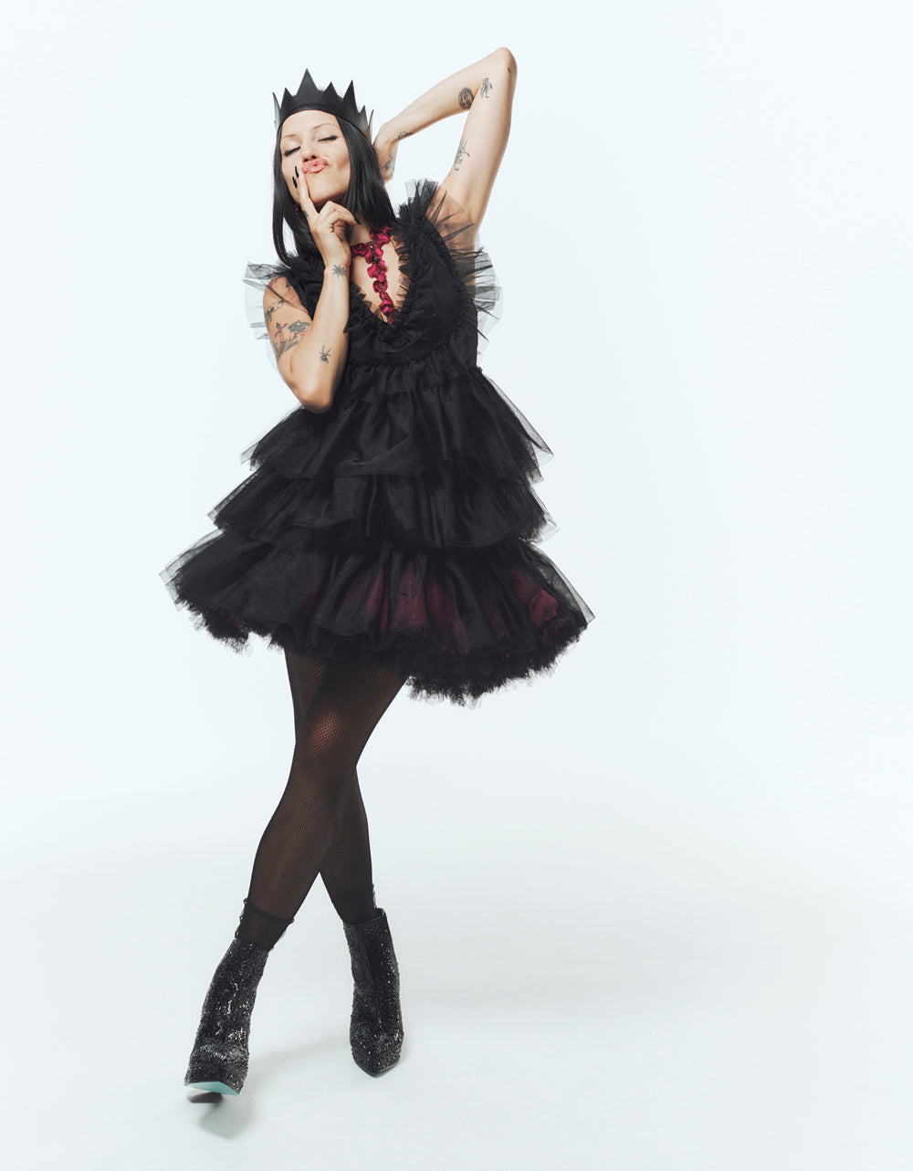 BETSEYS TIERED TULLE DRESS BLACK | RE:LUV - Image 7