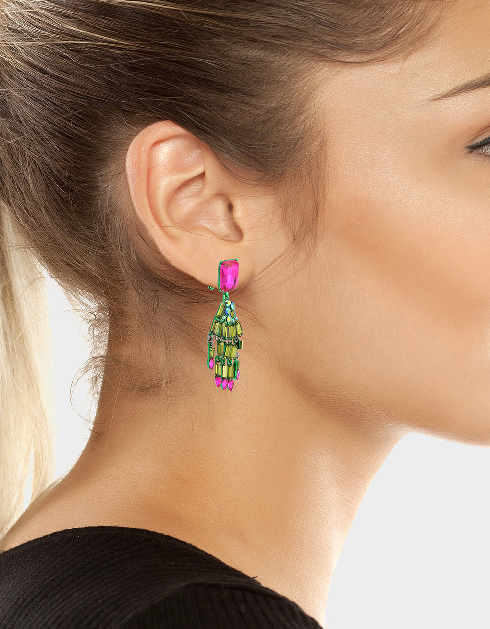 RICH WITCH DROP EARRINGS GREEN - Image 4