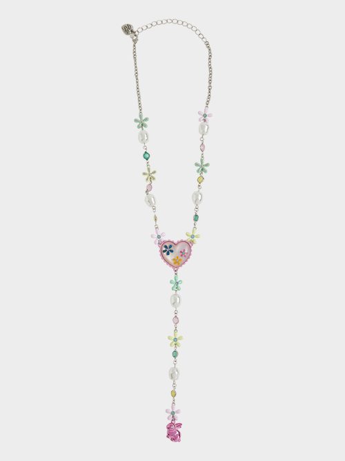 HOP TO IT FLOWER EGG Y NECKLACE MULTI