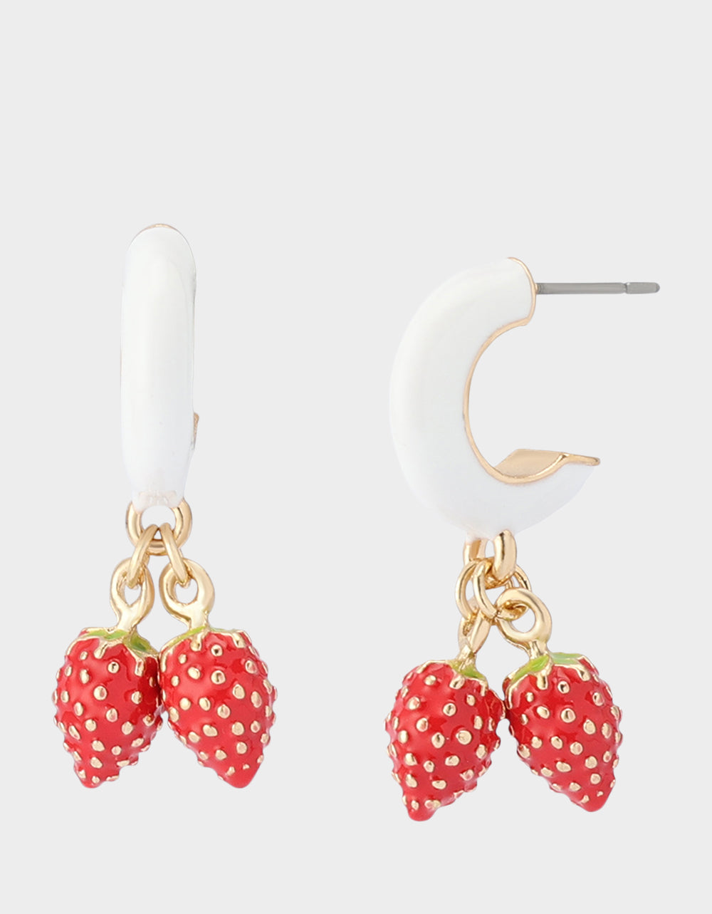 BETSEYS BACKYARD STRAWBERY HUGGIE EARRINGS RED