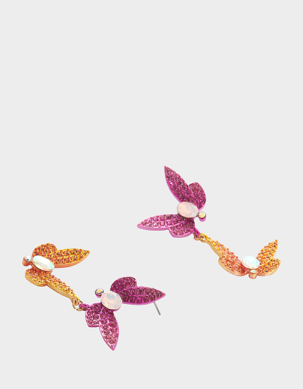 GARDEN GLAM DRAGONFLY DOUBLE DROP EARRINGS MULTI - Image 2