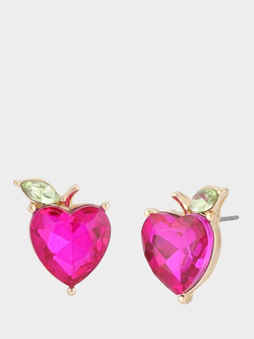APPLE STUD EARRING PINK DIAMOND