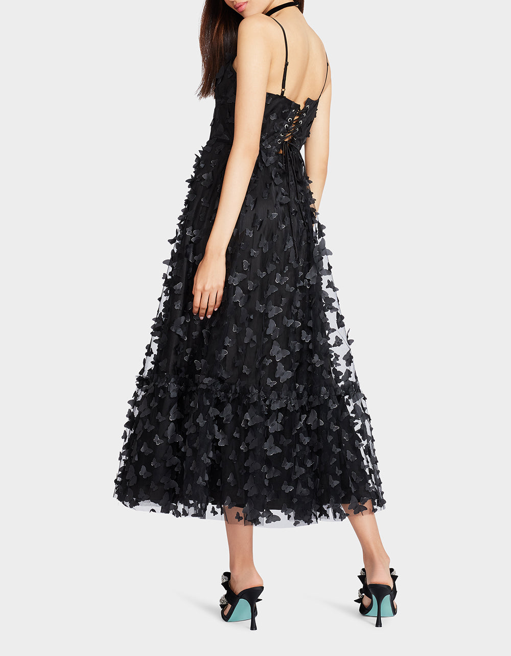 BETSEYS BUTTERFLY MAXI DRESS BLACK - Image 5