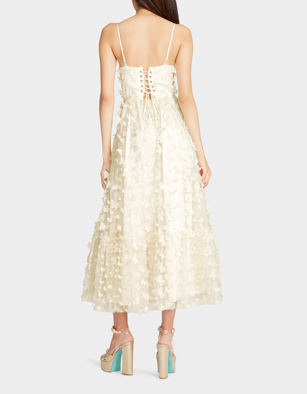 BETSEYS BUTTERFLY MAXI DRESS CREAM - Image 5