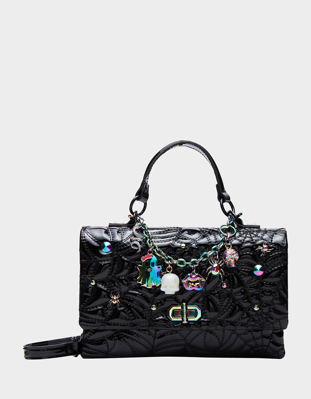 CHARMS & SPELLS CHARM BRACELET BAG BLACK PATENT