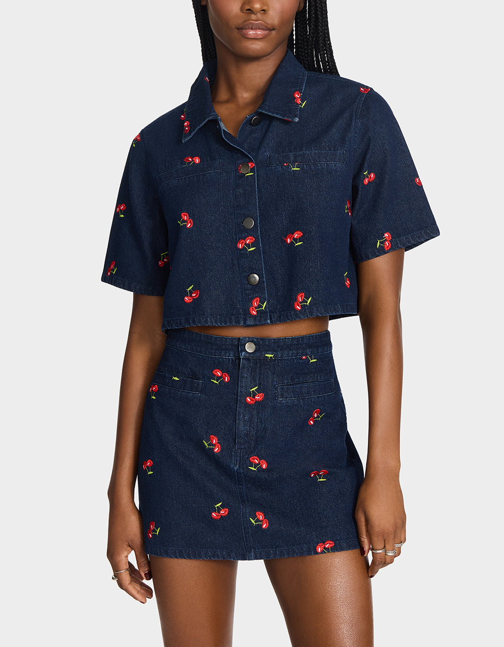 CHERRY ON TOP SHIRT DENIM - Image 2