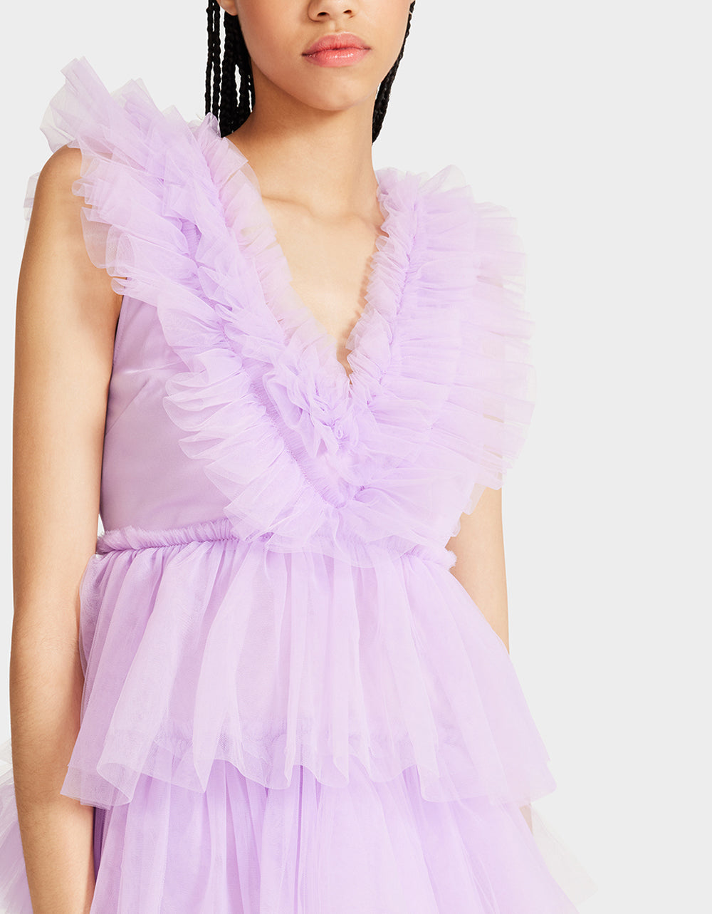 BETSEYS TIERED TULLE DRESS LAVENDER | RE:LUV - Image 3