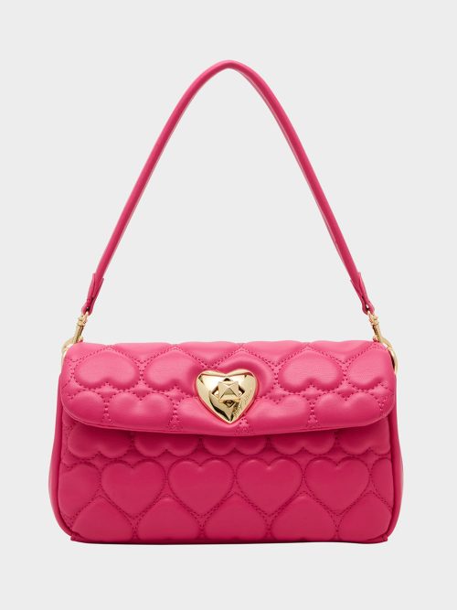 ALWAYS HEART-CORE FLAP SHOULDER BAG PINK