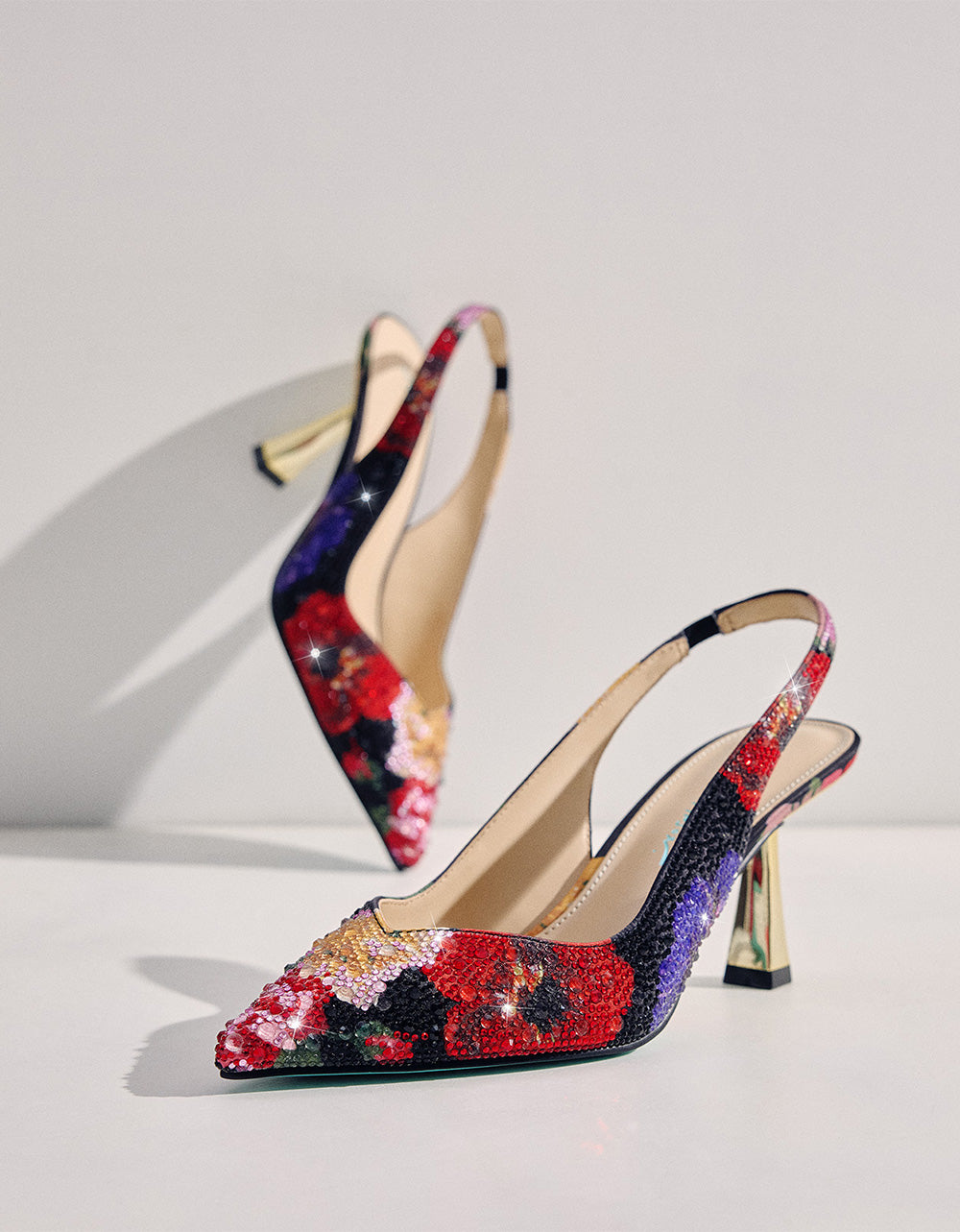 CLARK HEELS BLACK FLOWER MULTI - Image 2